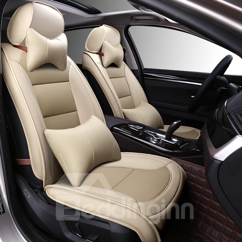 Business Style Solid Color Luxury Soft Custom Car Seat Covers - Image 2