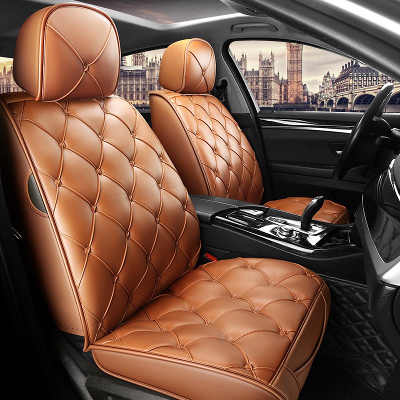 Car Seat Covers Full Coverage Soft Wear Resistant Durable Skin Friendly Man Made Leather Airbag Compatible 5 Seater Universal Fit Seat Covers Fit for Cars SUV Pick-up Truck - Image 3