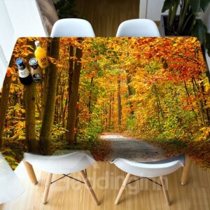 European Style Polyester Holiday Decoration 3D Printed Tablecloth