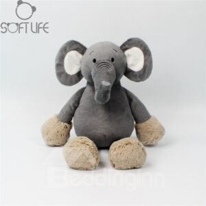 Long Nose Elephant Two Color Soft Plush Baby Sleep/comforting Pillow Toy
