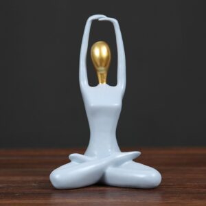 Nordic Modern Minimalist Creative Yoga Girl Ornaments Resin Crafts Home Furnishing Decoration Window Wall Cabinet Character Decoration