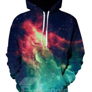 Popular Long Sleeve Galaxy Pattern 3D Painted Hoodie