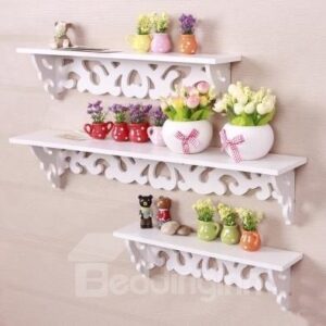 European Style Pine Particle Templet Wall Shelves