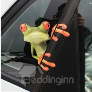 Funny 3D Watching Outside Frog Car Sticker