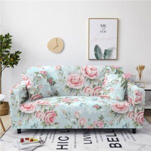1/2/3/4 Seater Stretch Sofa Cover Floral Printed Couch Covers Slipcovers Elastic Universal Furniture Protector