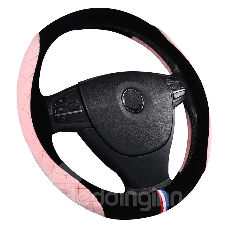 Suede With Bright Package On Both Sides Steering Wheel Cover - Image 3