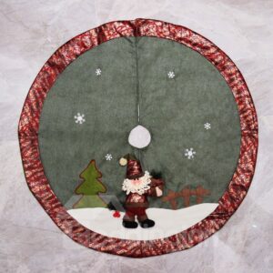 Santa Claus Leopard Print Edge Tree Skirt
