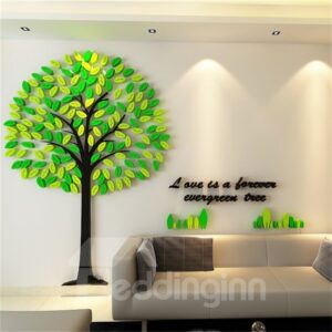 2 Color Acrylic Material Creative Tree Pattern Living Room 3D Wall Sticker