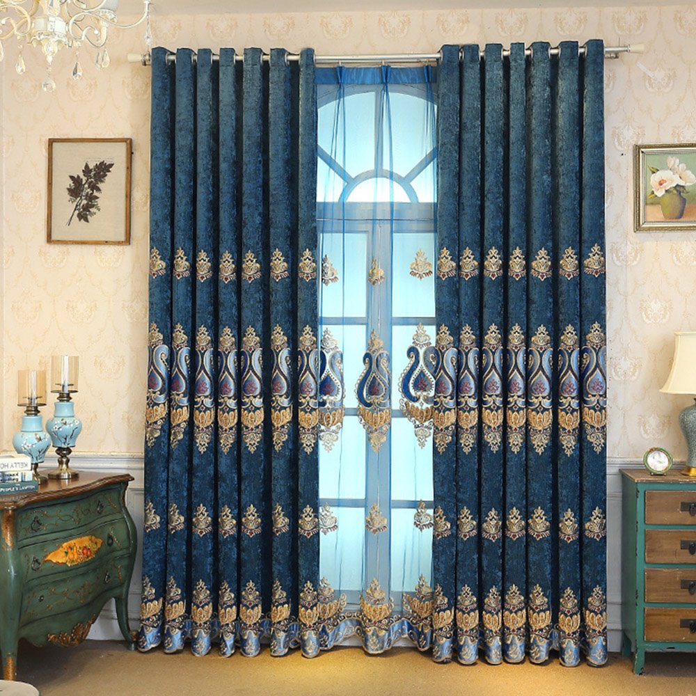 European Embroidery Floral Sheer Curtains Window Screening for Living Room Bedroom Decoration Custom 2 Panels Breathable Voile Drapes No Pilling No Fading No off-lining - Image 32