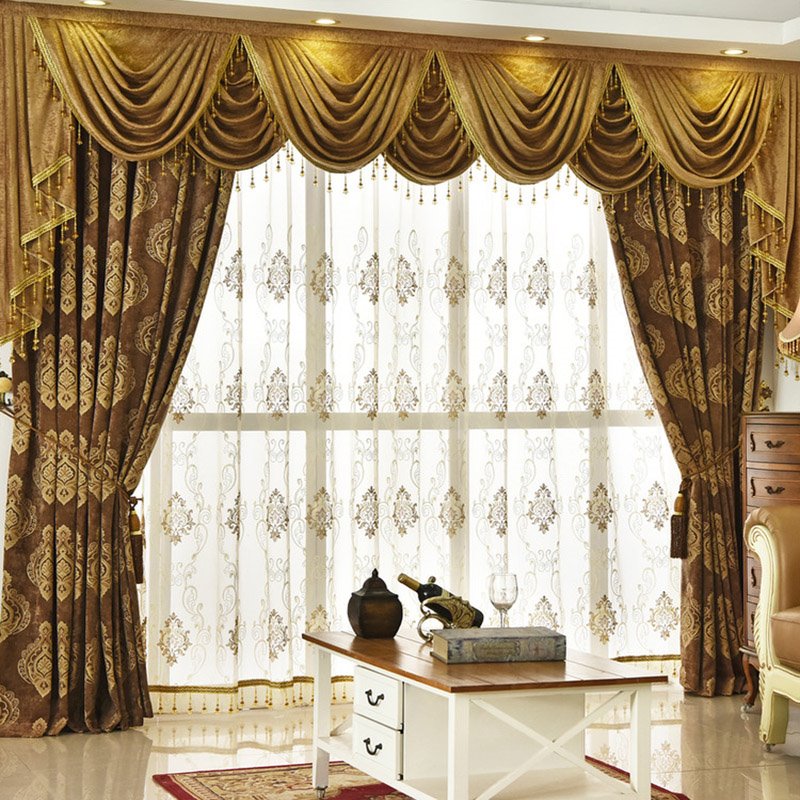 Luxurious and Delicate Embroidery Decorative Net Sheer Custom Window Curtains with Fancy and Durable Chiffon Material 30%Shading Rate for Good Ultraviolet-Proof Effect - Image 4