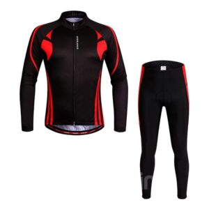 Men's Thermal Biking Outfit 3D Padded Shorts Set Cycling Clothing