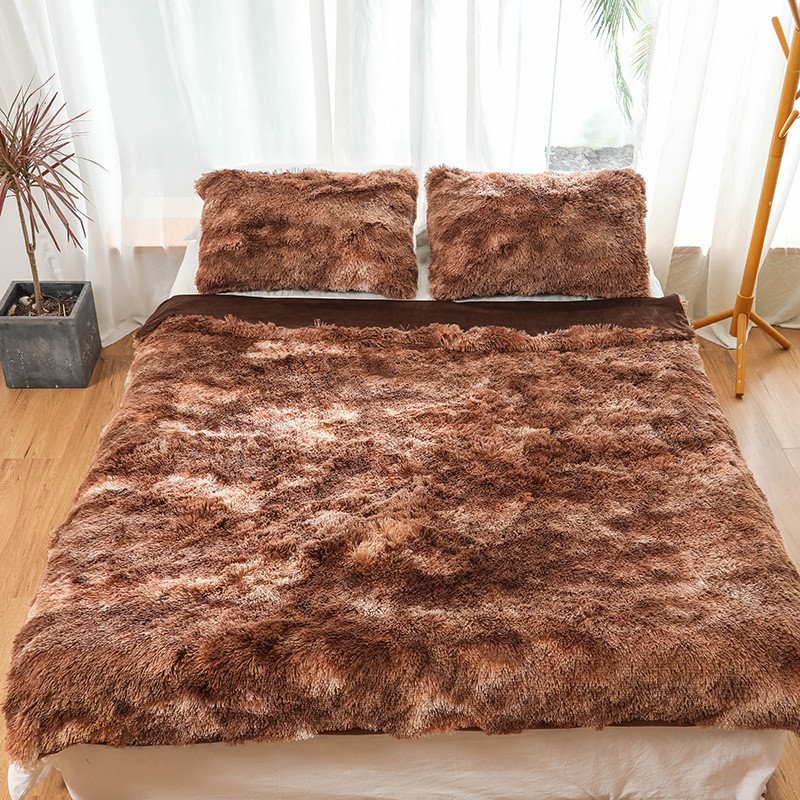 Solid Color Blanket Leisure Sofa Blanket Nap Blanket Double Blanket Keep Warm Blue Yellow Brown