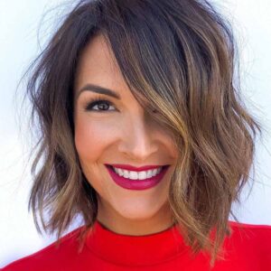 Sexy Women's Textured Layers Hairstyles Body Wavy Synthetic Hair Capless Wigs 14Inch