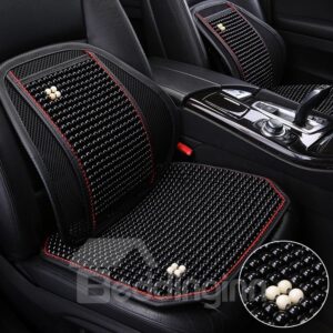Simple Style Plain Pattern Wooden Bead Car Seat Mat