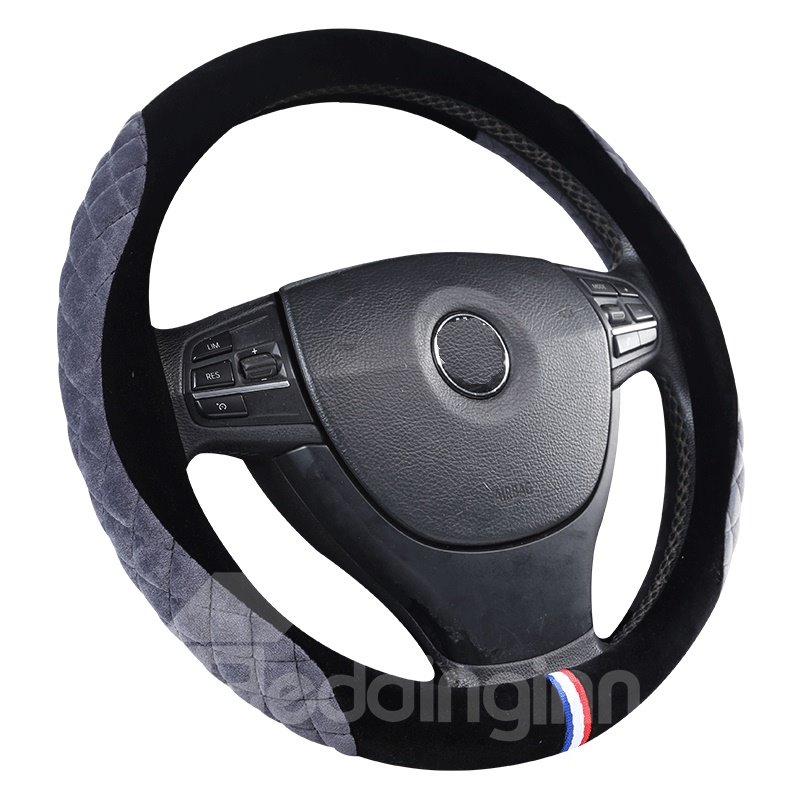 Suede With Bright Package On Both Sides Steering Wheel Cover - Image 7