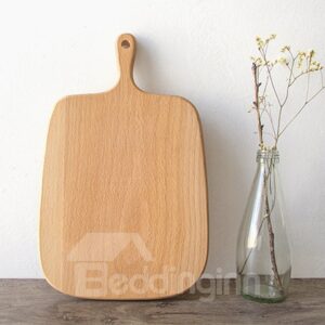 Natural Beech Simple Style Square Shape Pizza Plate
