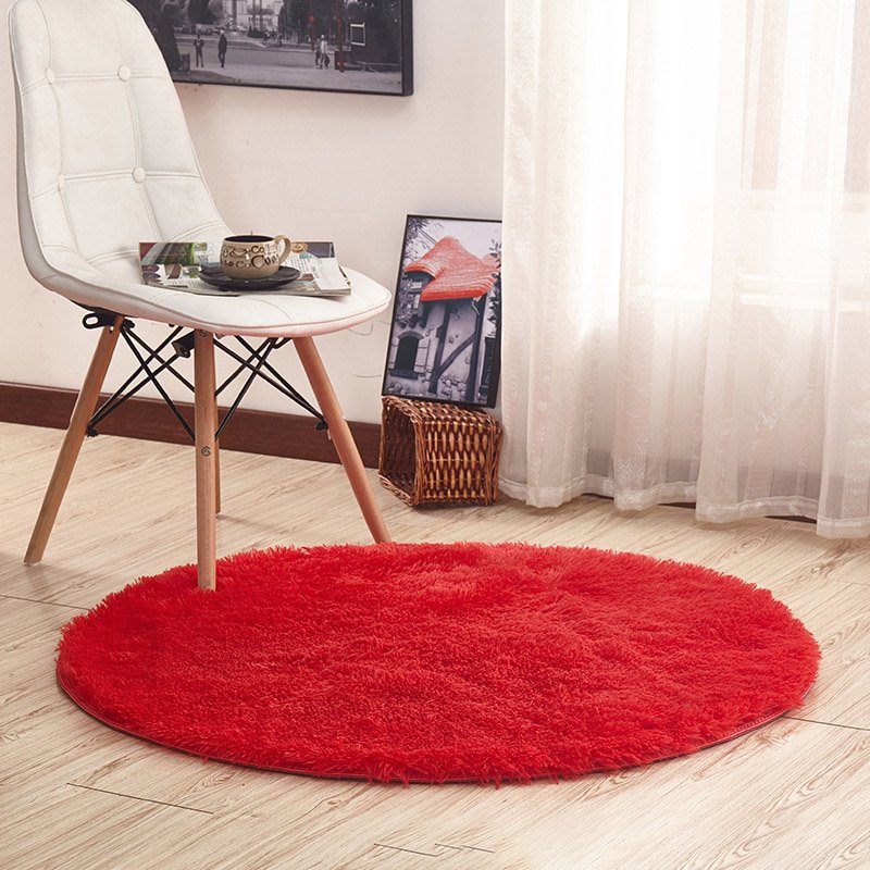 Fluffy Shaggy Large Rugs Anti-Slip Round Soft Carpet Mat Floor Living Room Bedroom Rug - Image 31