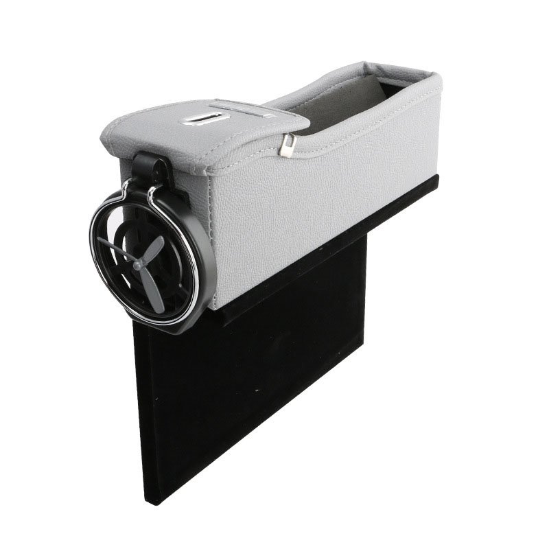 Car Seat Storage Box Gap Storage Box Bag Box Vehicle-Mounted Multi-Functional Leather Water Cup Holder - Image 4