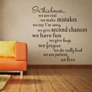 Letter Modern Wall Stickers Self-adhesive Safe Non-toxic Abstract PVC Wall Decals