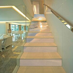Waterproof Stair Murals Beach Sunset 3D Stair Murals Modern Leopard Wall Stickers Wall Decorations PVC Stair Murals