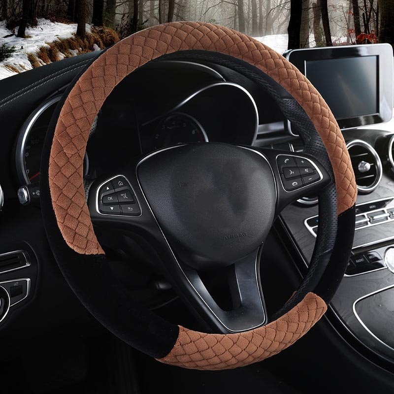 Car Winter Steering Wheel Cover Four Seasons Plush Handle Cover - Image 6