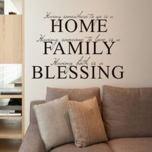 Home Family Blessing Self-adhesive Safe Non-toxic Abstract Wall Stickers PVC Wall Decals