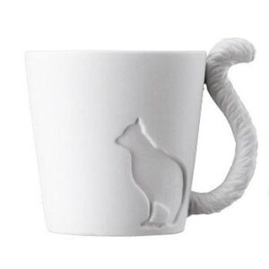 Fairy Tale Little Cat Ceramic Dual Purpose Candle Holder and Coffee Mug