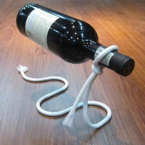 Fancy Hang Red Wine in the Air Rope Shape Wine Rack