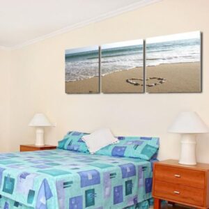 16¡Á16in¡Á3 Panels Beach Printed Hanging Canvas Waterproof and Eco-friendly Framed Prints