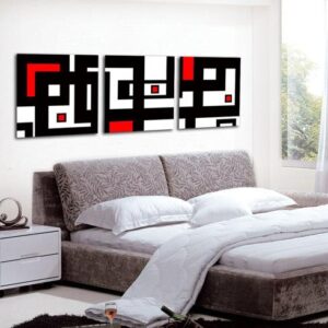 Modern Style Abstract Lines Print 3-piece Cross Film Wall Art Prints