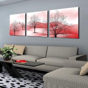 New Arrival Modern Style Lovely Trees Print 3-piece Cross Film Wall Art Prints