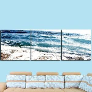 New Arrival Beautiful Turbulent Flow Print 3-piece Cross Film Wall Art Prints