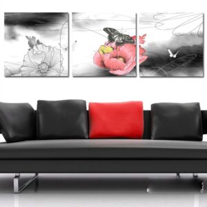 New Arrival Flowers & Butterflies Cross Film Wall Art Prints