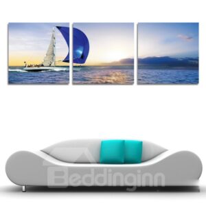 New Arrival People On The Sailing Boat & Sunrise Cross Film Wall Art Prints