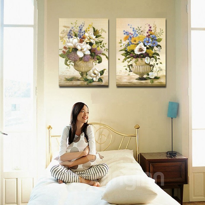 New Arrival Various Delicate Flowers In The Bottle Cross Film Wall Art Prints