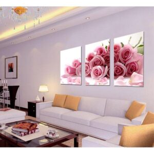 New Arrival Piled Pink Roses Film Wall Art Prints
