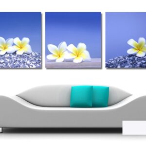 New Arrival Elegant White And Yellow Flowers Film Wall Art Prints