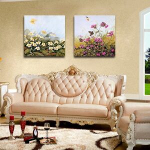 New Arrival Butterfly Flying Over The Flowers Film Wall Art Prints