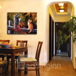 New Arrival Birds And Cats On The Branch Film Wall Art Prints