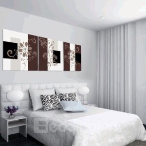 New Arrival Brown Curly Leaves Canvas Wall Prints