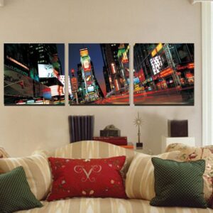 Modern City Scenery None Framed 3-pieces Canvas Wall Art Prints