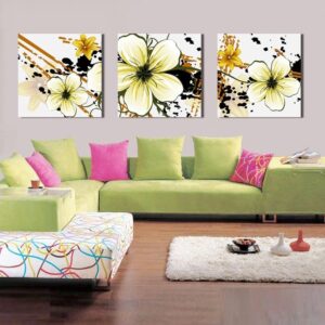 16¡Á16in¡Á3 Panels Hanging Canvas Waterproof and Eco-friendly Framed Prints