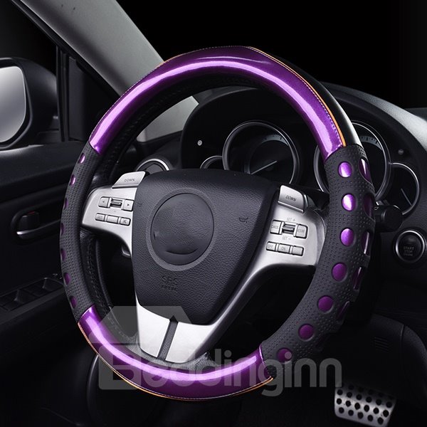 Bright Leatherette And Slip Resistance Gel Steering Wheel Cover Anti-skid Wear-resistant Dirt-resistant Durable And Breathable Not Hurt Hands Suitable for Most Round Steering Wheels - Image 4