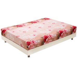 Romantic Red and Pink Roses Print 3D Fitted Sheet