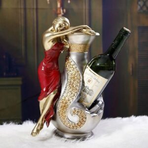 New Arrival Elegant Beauty in a Red Dress Design Wine Rack