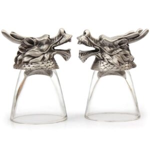 High Quality 2-Pieces Pretty Dragon Head Wine Glasses