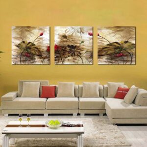 Pretty Lotus Flower 3-Pieces of Crystal Film Art Wall Print
