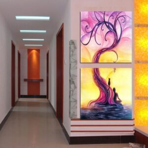 Amazing Pattern 2-Pieces of Crystal Film Art Wall Print