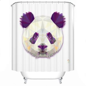 Vivid Gorgeous Panda Print 3D Prismatic Shower Curtain