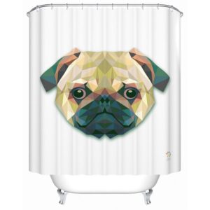 Allegiant Vivid 3D Prismatic Friendly Dog Shower Curtain